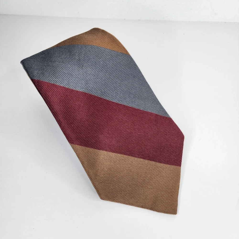 CHRISTIAN DIOR Thick Stripe SilkTie.